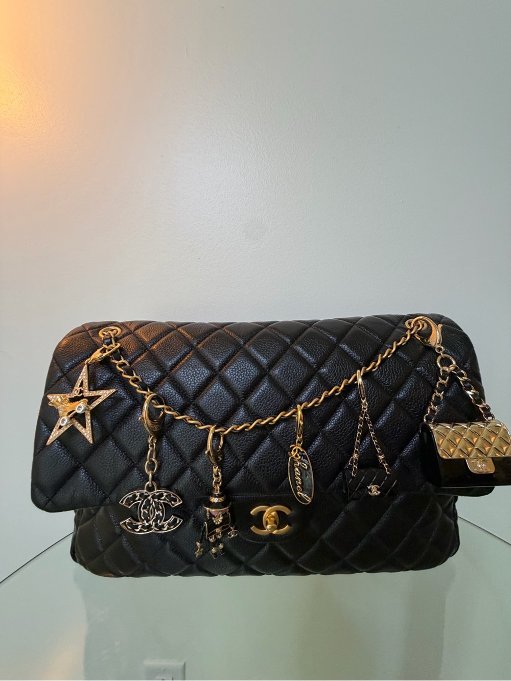 CHANEL Gold Bag Charm/ Bag charms | Key Chain / keychain | Key Fob